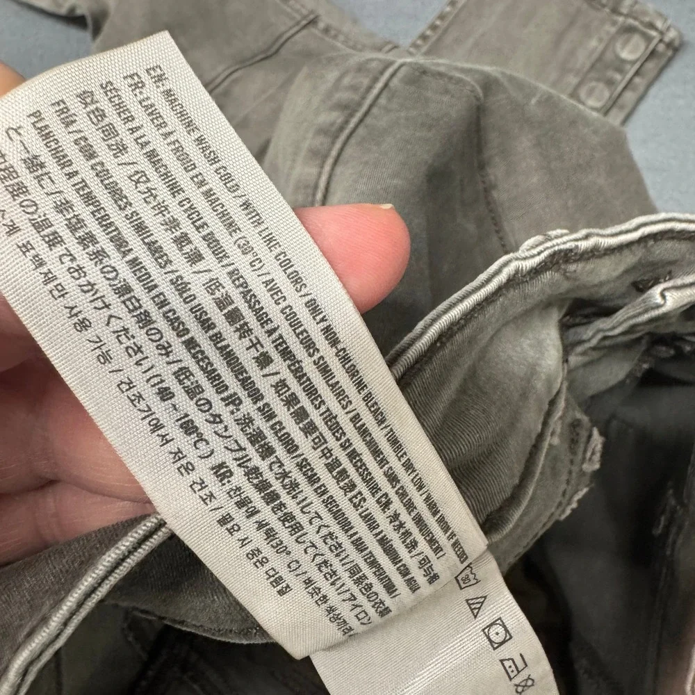 Abercrombie & Fitch Pants Womens 26 (28x28 ACTUAL) Skinny Gray Moto Snap Ankle